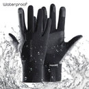 Touch Screen Gloves Fleece Lined Motorcycle Waterproof Guantes Moto Grey