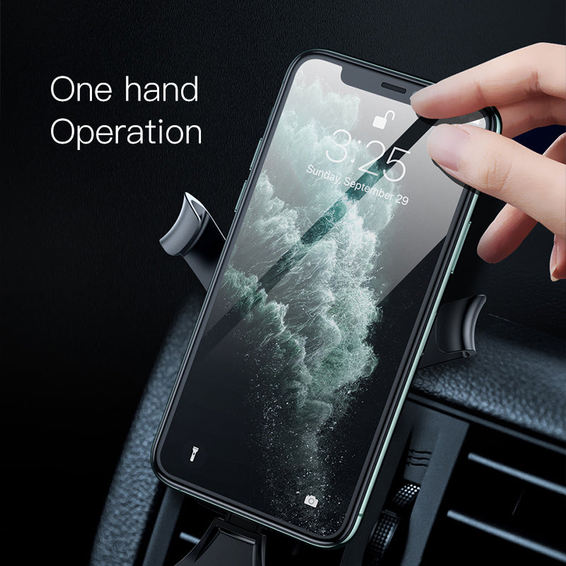 KUULAA Gravity Linkage Air Vent Car Phone Holder Car Mount for 4.5-6.5 Inch Smart Phone for iPhone for Samsung Xiaomi Redmi Note 8