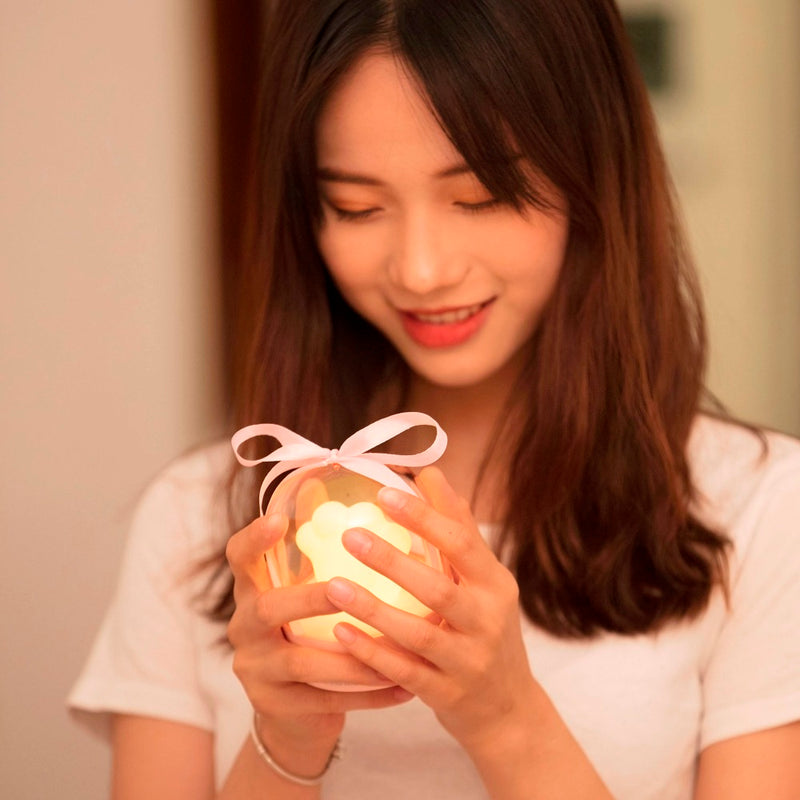 3Life 006 Creative Cat Paw Musical Night Light USB Charging LED Night Light Built In Music Player Remote Control Bedroom Table Lamps From Xiaomi Youpin