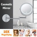 Led Makeup Mirrors With LED Light Folding Wall Mount Vanity Mirror 10x