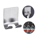 Dual Hook Self Adhesive Bathroom Wall Door Stainless Steel Holder Hooks