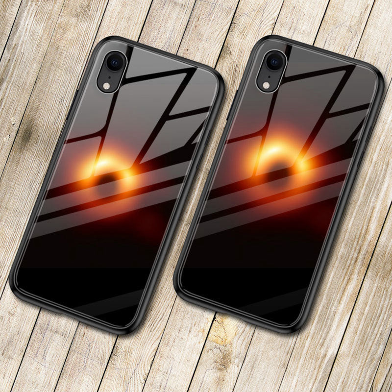 Bakeey Black Hole Scratch Resistant Tempered Glass Protective Case For iPhone XR