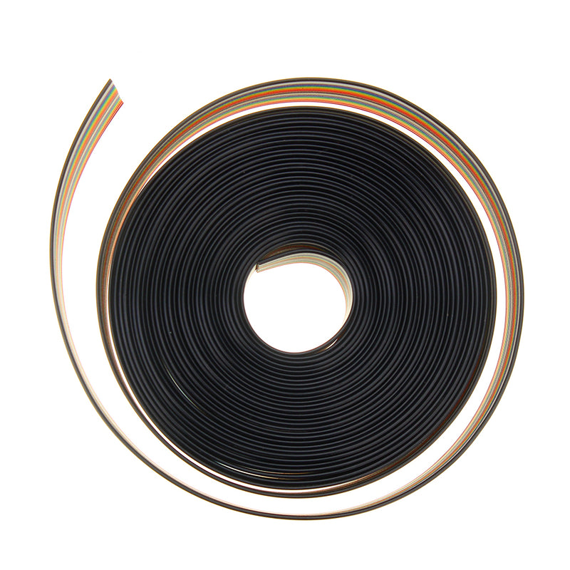 5pcs 5M 1.27mm Pitch Ribbon Cable 20P Flat Color Rainbow Ribbon Cable Wire Rainbow Cable