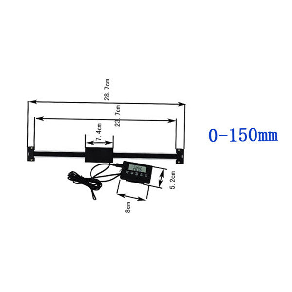150/200/300mm Digital Readout DRO Remote LCD Linear Scale for Milling Machines or Lathes