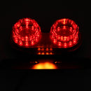LED License Plate Brake Tail Turn Signal Dual Light For Motorcycle Bobber Cafe