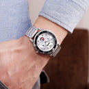 SKMEI 1482 Business Style Stainless Steel Luminous Pointer Quartz Watches Men Wrist Watch