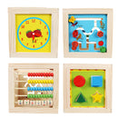 5 in 1 Wooden Toys Activity Cube Kids Baby Bead Maze Educational Toys Learning Puzzle Toys Gifts