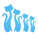 Honana DX-Y3 4Pcs Cute Silver DIY Sexy Cat Mirror Wall Stickers Home Wall Bedroom Office Decor