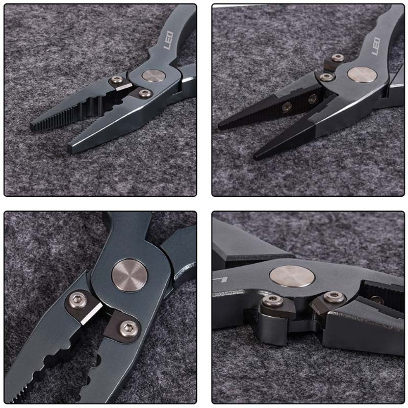 LEO 17/20cm Multifunction Fishing Pliers Hardware Fish Grip Clamp Fishing Tool With Storage Bag
