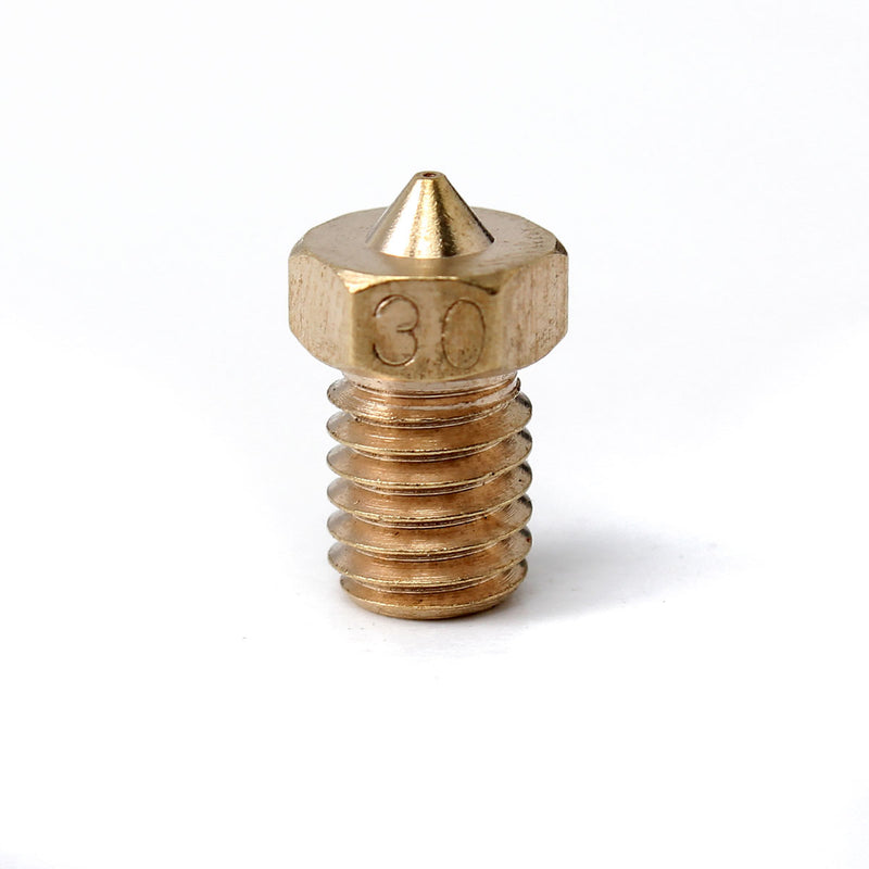 1 Pc M6 Threaded Copper Nozzle 0.3/0.4/0.5MM For 1.75mm Supplies 3D Printer