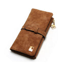 IPRee Vintage PU Leather Long Wallet Two Fold Billfold Pocket ID Credit Card Holder Coin Purse Men Women
