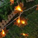 EU Plug 30LEDs Warm White Maple Leaves Fairy String Light for Christmas AC220V