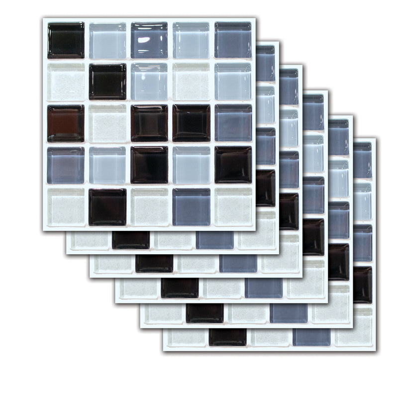 20x20cm 6Pcs Creative Tile Paste Wall Sticker Kitchen Bathroom Floor Decoration