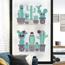 Miico FX82028 Cartoon Wall Sticker Cactus Printing Sticker Glass Door Wall Decoration Stickers DIY Sticker