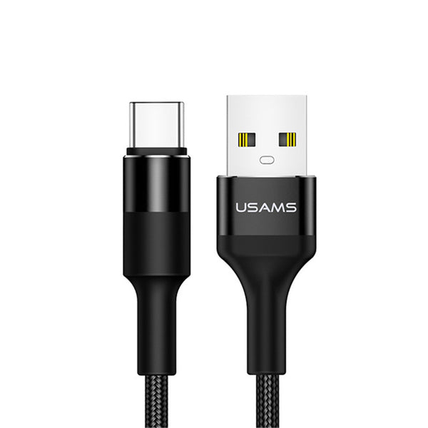 USAMS 2A 2 in 1 Type C Fast Charging Transfer Data Cable For Huawei P30 Xiaomi Mi9 S10+ Note 10