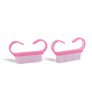 6Pcs Plastic Nail Dust Clean Cleaning Brush Pedicure Round Head Cleaning Brush Nail Accesories Tool