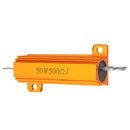 RX24 50W 500R 500RJ Metal Aluminum Case High Power Resistor Golden Metal Shell Case Heatsink Resistance Resistor