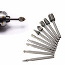 10pcs 1/8 Inch Shank Milling Rotary File Burrs Bit Set Wood Carving Rasps Router Bits Grinding Head