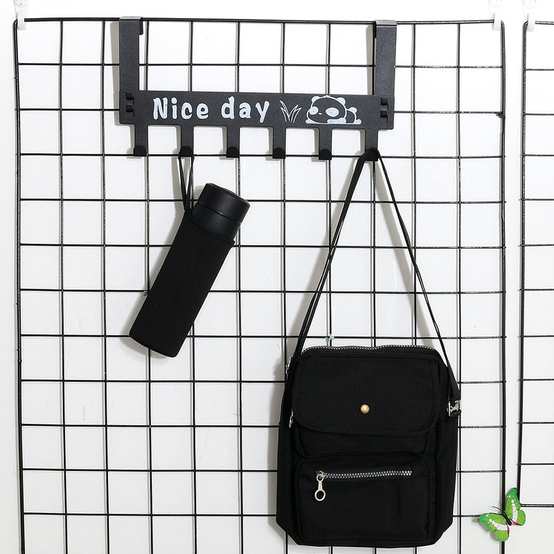 Carbon Steel Door Hook Organizer Rack Hanger Clothes Coat Towel Storage Holder