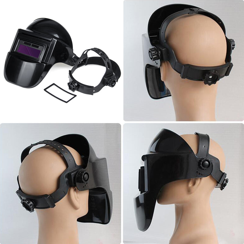 Solar Powered Auto Darkening Welding Helmet Mask Adjustable Shade Welder Cap