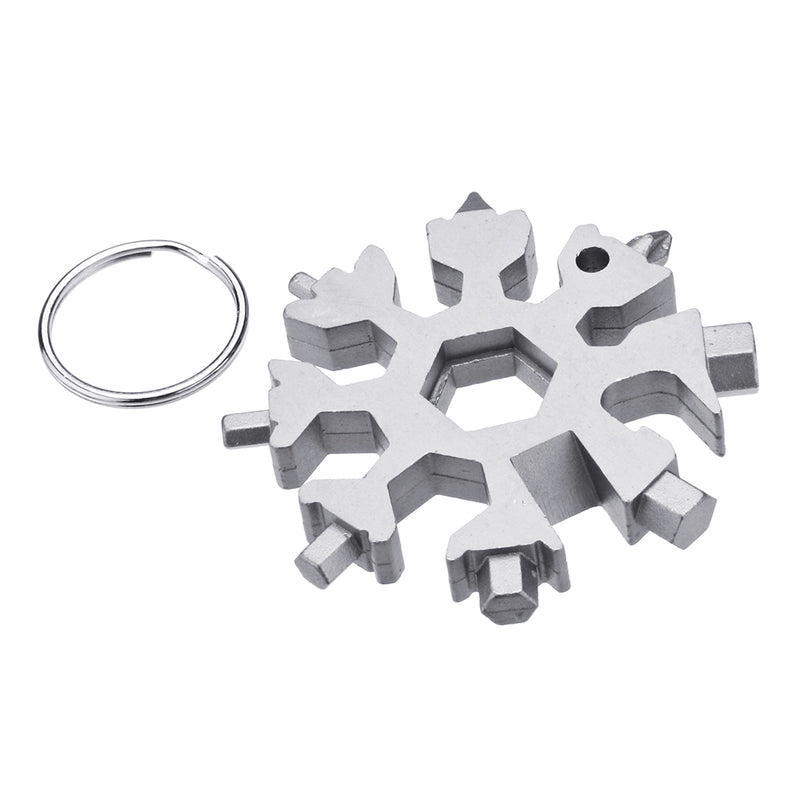 AOTDDOR 18 in 1 Multifunction Snowflakes Screwdriver Multi-tool Portable Keychain Screwdriver Bottl