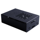 ZP0070 Aluminum Alloy Case with Cooling Fan and Heatsink Metal Enclosure DIY Protective Shell Kit for Raspberry Pi 4B