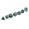 Zinc Alloy Metal Polyhedral Dice Silver Border Green Enamel Body Role Playing Game Dice Gadget RPG