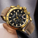 MEGIR 2094 Luxury Leather Band Calendar Luminous Men Wrist Watch Quartz Watch