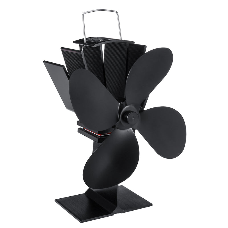 1100rpm Heat Powered Stove Fan Low Noise Wood Log Burner Fireplace Eco Friendly Fan No Battery No Electricity