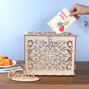 Rustic Wedding Card Box Birthday Party DIY Wooden Gift Case With Lock Weddings Decor
