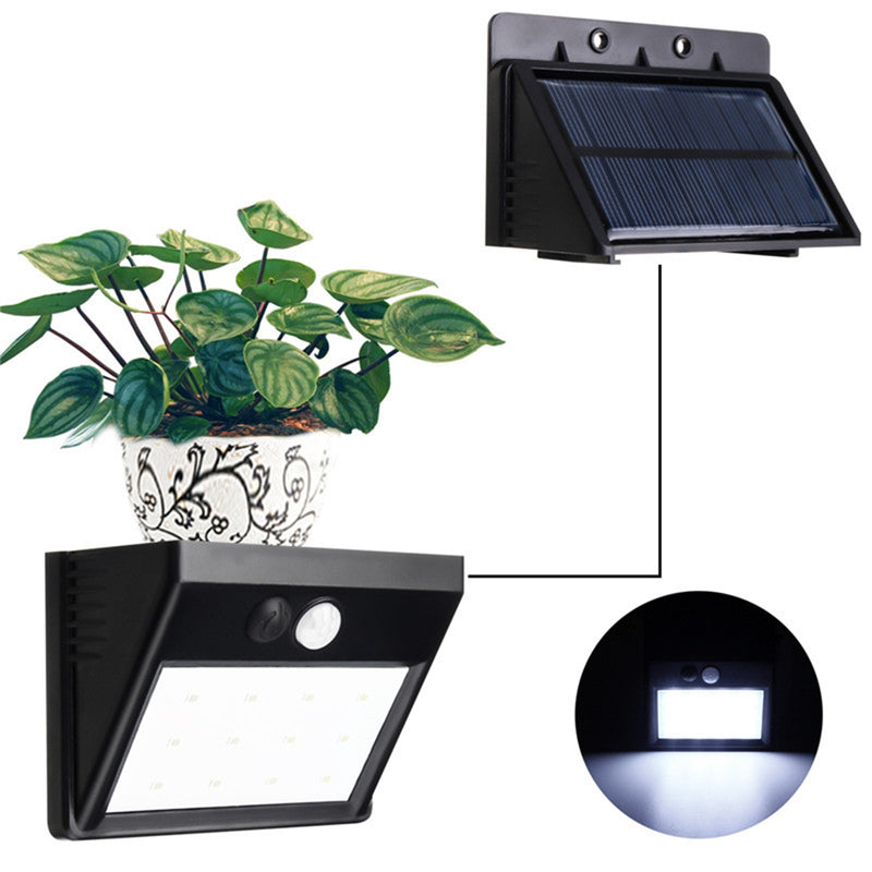 Waterproof 12LED Solar Light PIR Motion Sensor Wall Lamp Outdoor Energy Saving Street Yard Path