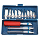 13Pcs Wood Carving Chisels Blades Set With 3Pcs Woodworker Engraving Handle Tools Kit