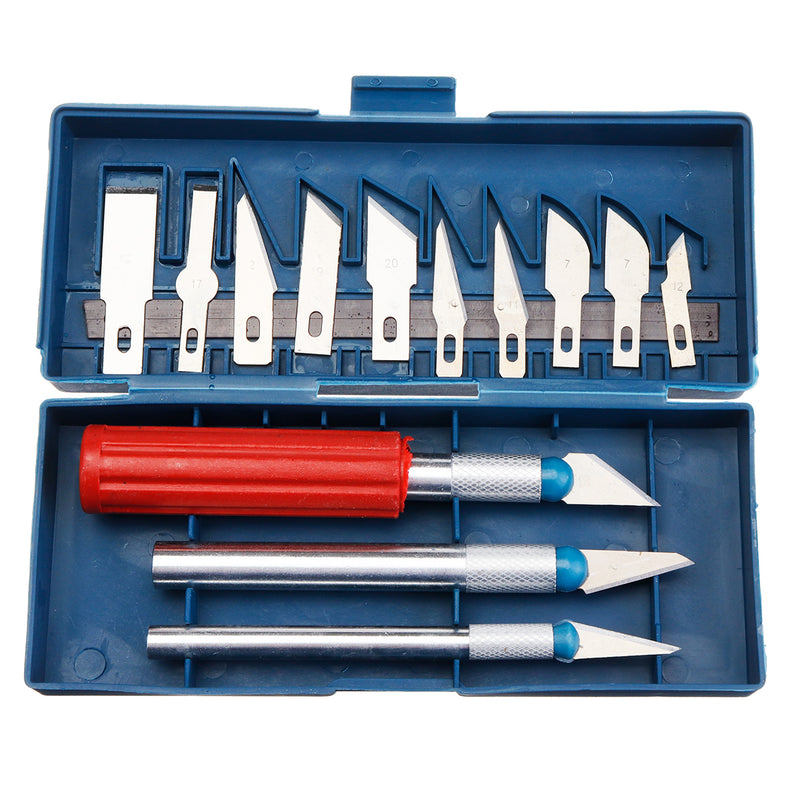 13Pcs Wood Carving Chisels Blades Set With 3Pcs Woodworker Engraving Handle Tools Kit
