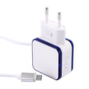 Bakeey 3.1A Dual Micro USB Port LED Fast Charging EU Plug Adapter Charger for Xiaomi HUAWEI Honor HTC