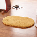 Mrosaa Soft Bath Mats Bedroom Bathroom Carpet Plush Mat Slip-Resistant Pad Oval Doormat Water Absorption Floor Mat
