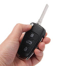 3 Buttons Car Remote Key Fob Case Shell With Battery for Audi A3 A4 A6 A8 Q7 TT