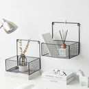 Iron Hexagonal Grid Wall Hanging Shelf Rack Storage Holder Home Wall Shelf Bracket