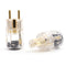 LEORY P-029E/C-029 EU version Power Plug IEC Audio Connector HiFi Brass For Audio Power Cable For Speaker