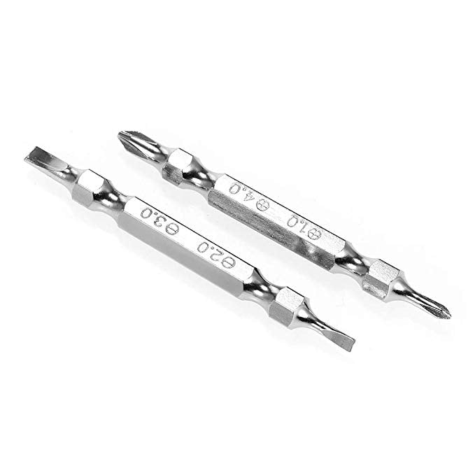 JAKEMY 3 in 1 Portable Double-head Bits Screwdriver Pen with Magnetic Two Way Slotted Phillips Bits