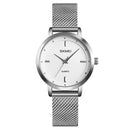 SKEMI 1528 Stainless Steel Strap Casual Style Waterproof Fashion Women Wristwatches Quartz Watch