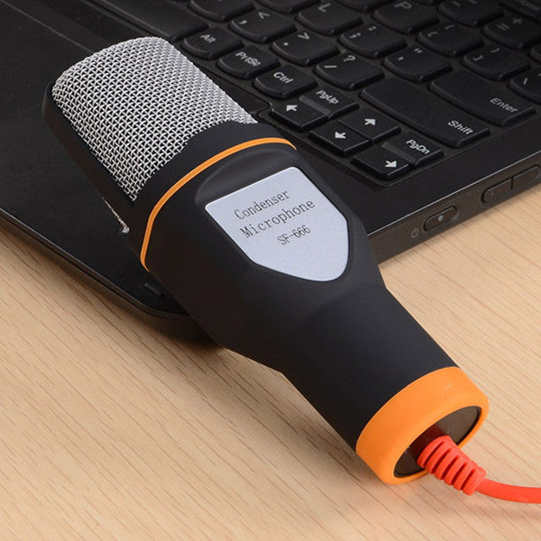 SF-666 Wired Stereo Microphone with Holder