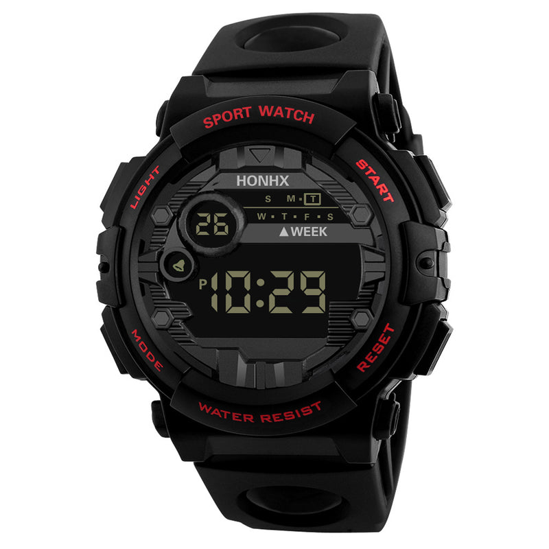 HONHX 62X-66F Fashion Luminous Display Alarm Clock Sport Style Men Digital Watch