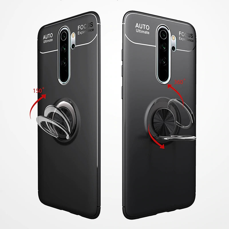 Bakeey Xiaomi Redmi Note 8 pro 360 Rotating Magnetic Ring Holder Soft TPU Shockproof Protective Case