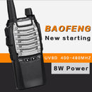 BF-UV8D Walkie Talkie 400-480MHz 8W Power/2800mAh 7.4V 16CH Dual PTT FM Transceiver