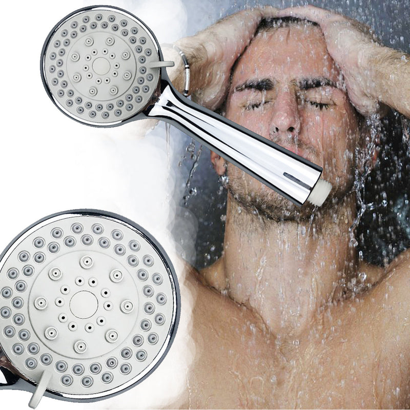 Handheld Pressurized Shower Head Bathroom 4 Modes Ajustable Showerhead