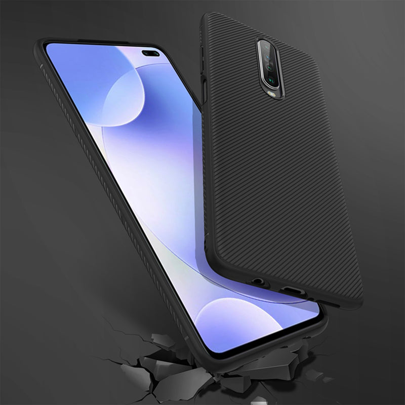 Bakeey Carbon Fiber Texture Slim Soft TPU Shockproof Protective Case for Xiaomi Redmi K30 / Xiaomi Redmi K30 5G