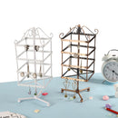 128 Holes Rotating Earring Iron Stand Ring Display Square Jewelry Rack Holder