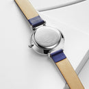 SHENGKE SK K0123 Leaves Pattern Crystal Flowers Female Fashion Elegant Women Ladies Leather Quartz Watch