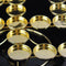 Word Shape Alloy Butter Lamp 17pcs Candle Holder For Daily Pray Or Buddhism Activities