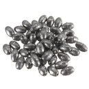 50pcs Metal Olive Shape Leads Sinkers Fishing Sinker Pure Lead Making Sea Fishing Sinker Tackle